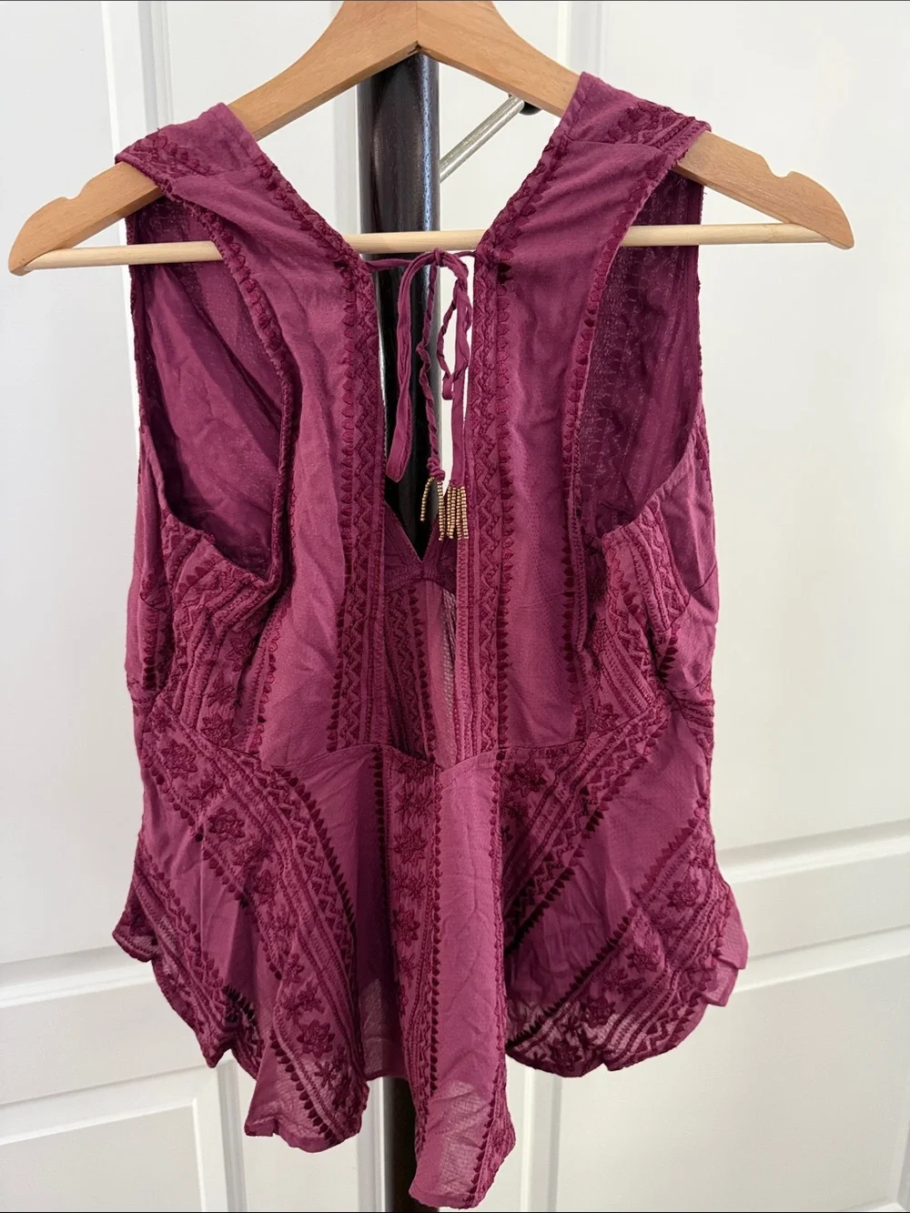 Free People sleeveless embroidered
